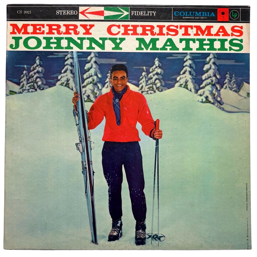 Johnny Mathis Merry Christmas Vinyl LP Columbia CS 8021 Stereo 6-Eye Label